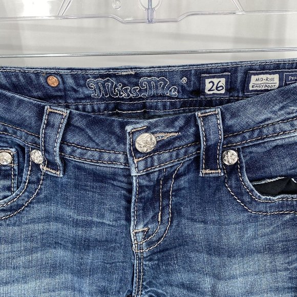 Miss Me Jeans Women’s 26 blue mid rise bootcut western rodeo festival cowgirl - Picture 6 of 7